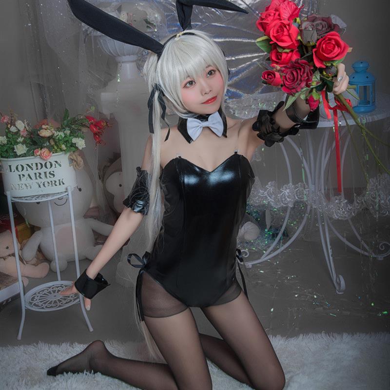 缘之空春日野穹妹皮革cospaly服装萝莉装动漫性感女仆装一件代发
