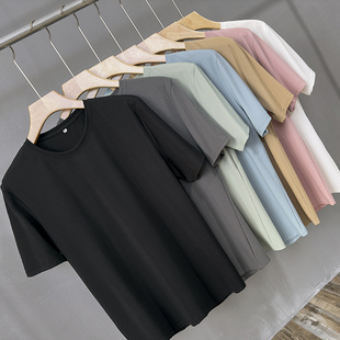 冰丝短袖 衣新款 男弹力T恤纯白打底衫 短袖 潮牌超火t恤上衣 男士 夏季