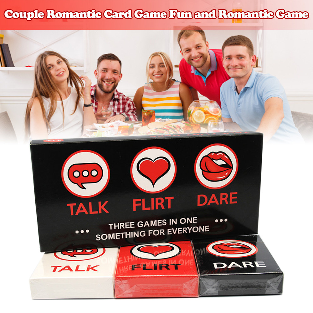 fun couple romantic card game game deck talk or flirt or