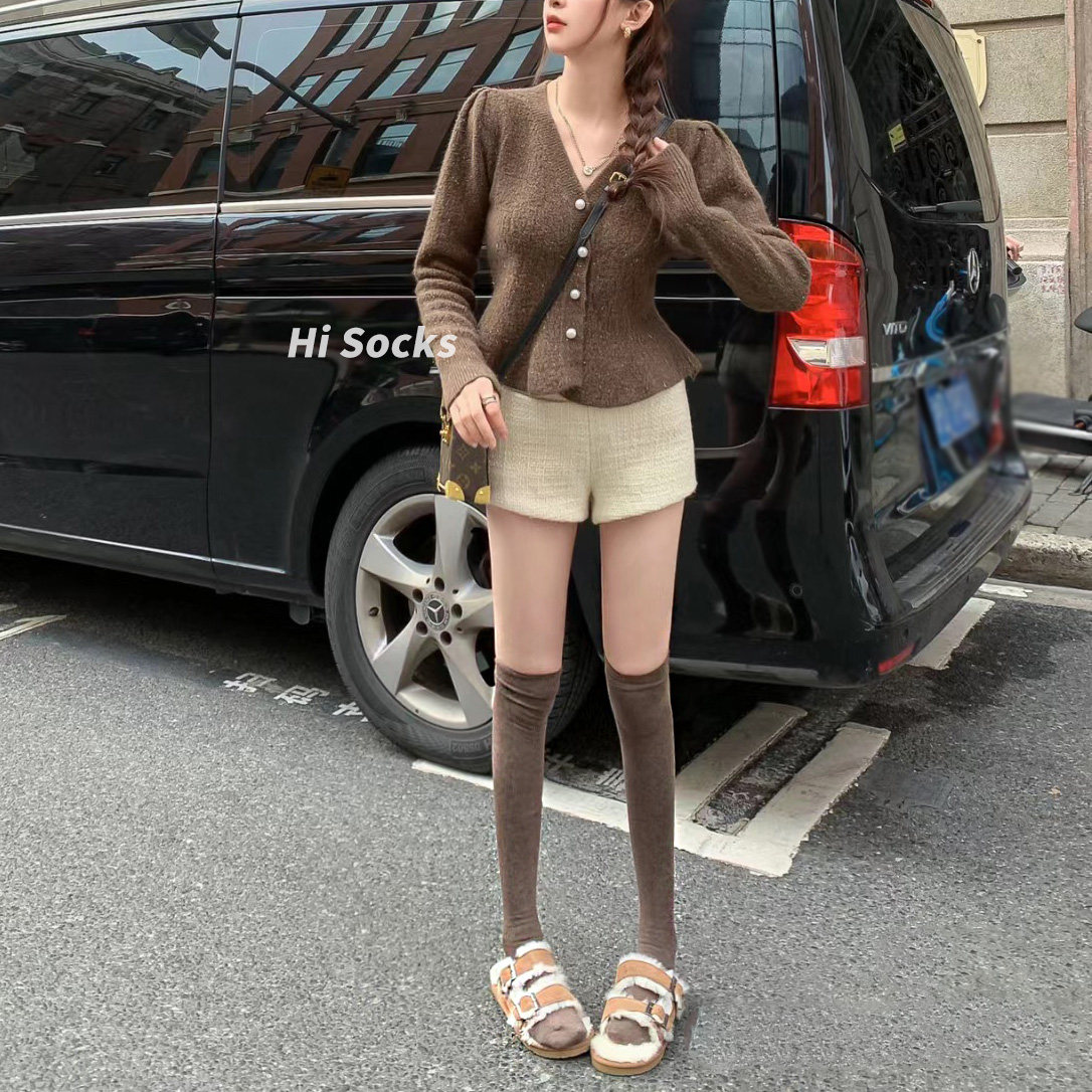 过膝袜女春秋jk长筒袜日系堆堆袜压力瘦腿长袜子加厚保暖打底棉袜,女士内衣/男士内衣/家居服,中筒袜,淘宝优惠券,粉丝福利购,淘宝优惠卷