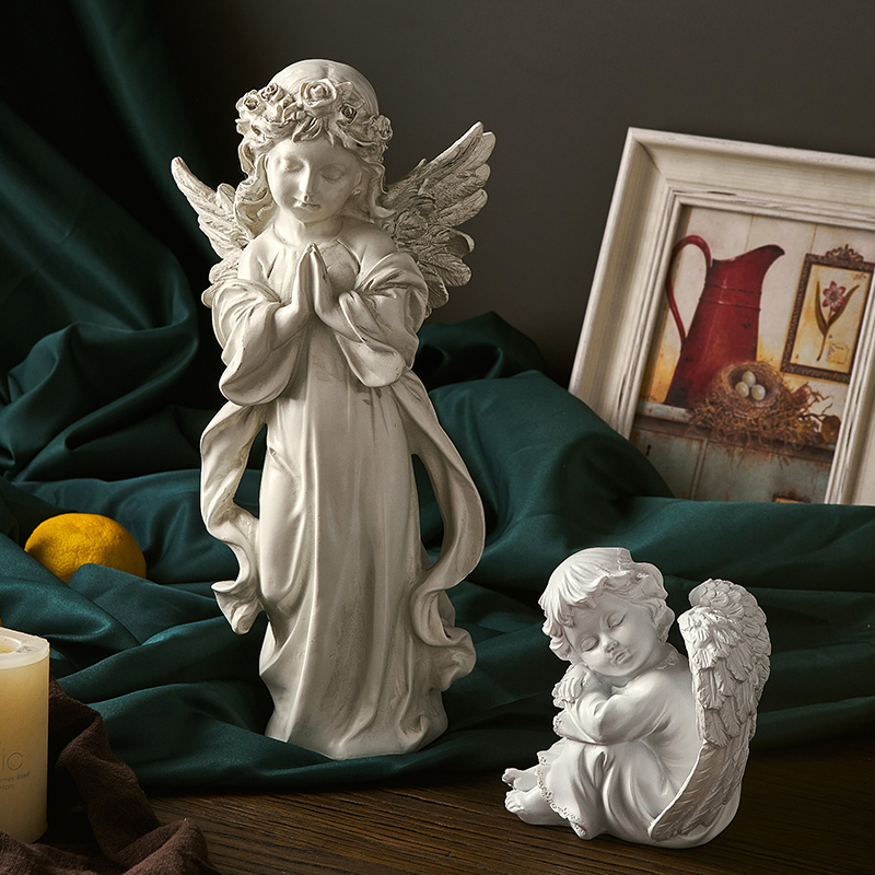 复古小天使雕塑客厅装饰品摆件