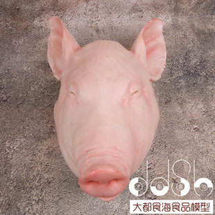 新品 旦祭祀生猪头食品猪头模型展示 现货仿真菜模型生鲜食品模型元