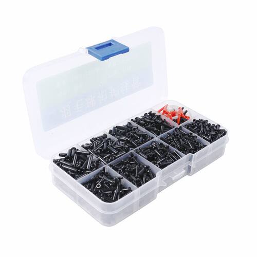 能矩阵护线管正品羽毛球拍盒装全套配齐黑色加厚护线管双连钉