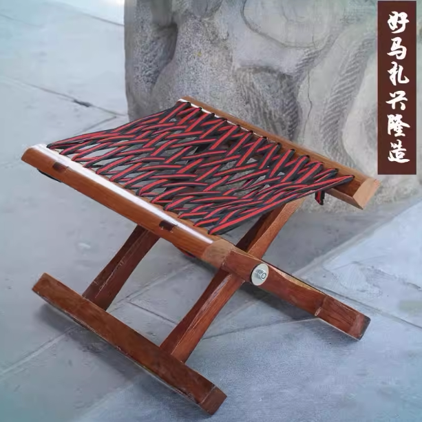 山东红木马扎折叠矮凳子小马札精品休闲户外便携垂钓老人家用包邮