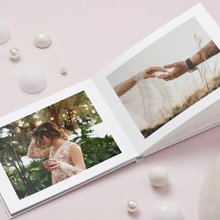 定制相册制作婚礼纪念册印刷纸质照片书硬皮蝴蝶精装相册书表白书