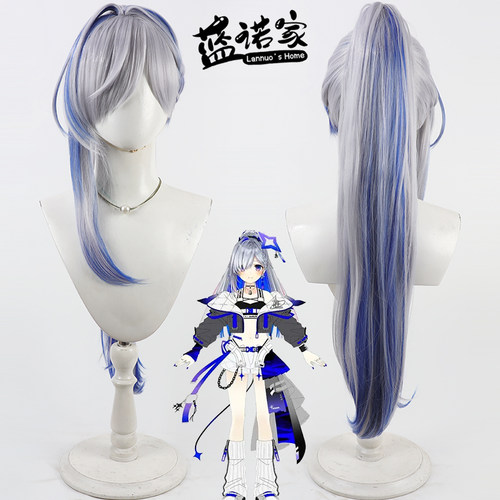 【蓝诺家】虚拟VTuber主播 天音彼方cos假发 仿真头皮高扎马尾巴