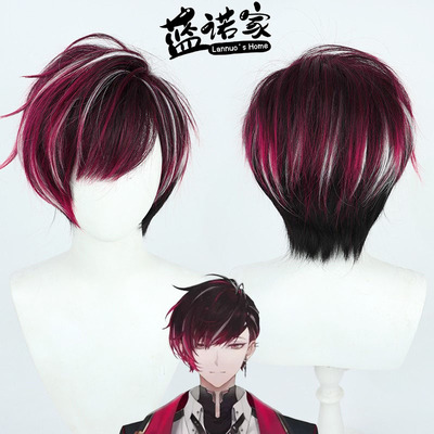 【蓝诺家】彩虹社虚拟主播七期生Ver Vermillion cos假发三色挑染