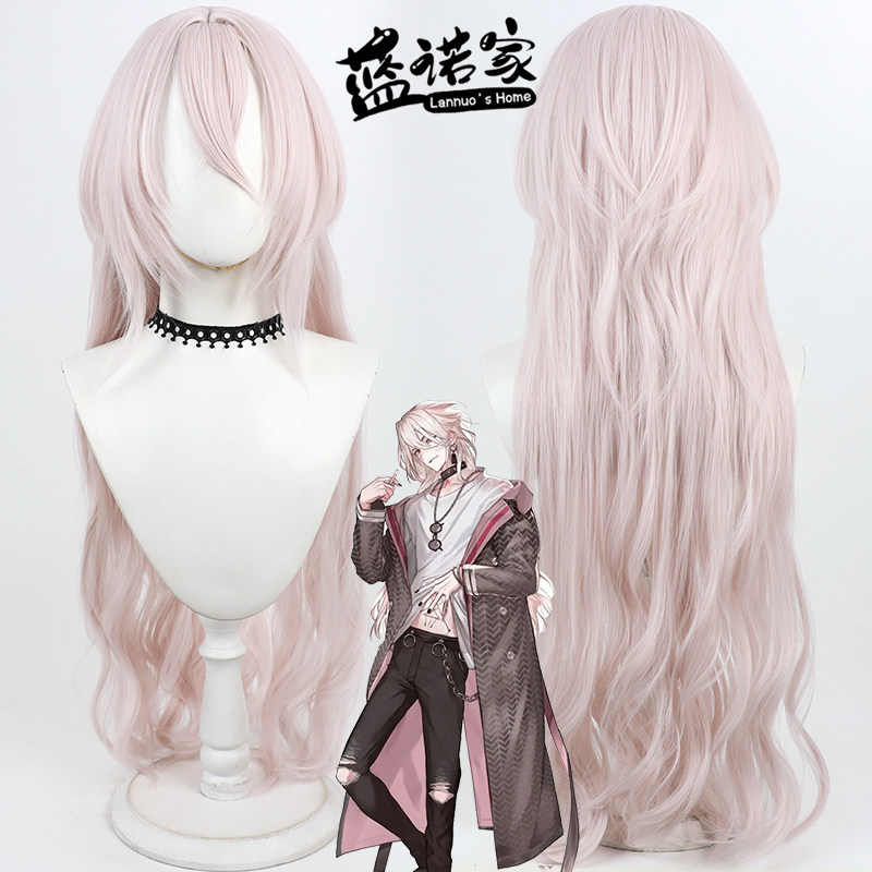 【蓝诺家】Paradox Live狱LUCK 甲斐田紫音cos假发 仿真头皮卷发图片