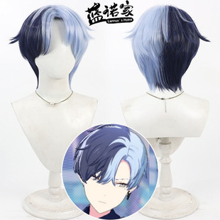 【蓝诺家】世界计划缤纷舞台 青柳冬弥cos假发 阴阳头打毛头顶