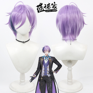 【蓝诺家】虚拟主播彩虹社NIJISANJI 新人神奈司cos假发 打毛头顶