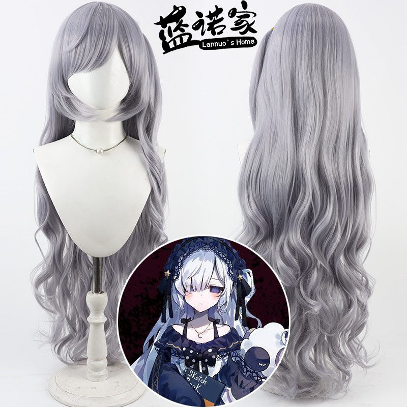 【蓝诺家】魔法少女的魔女审判 夏目安安cos假发仿真头皮蓝色卷发
