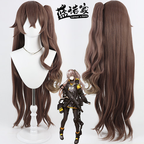 【蓝诺家】少女前线 莱娅UMP45 cos假发 仿真头皮 分体马尾