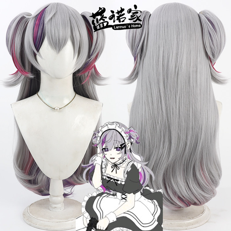 【蓝诺家】彩虹社虚拟偶像vTuber不破湊cos假发 性转造型分体小辫