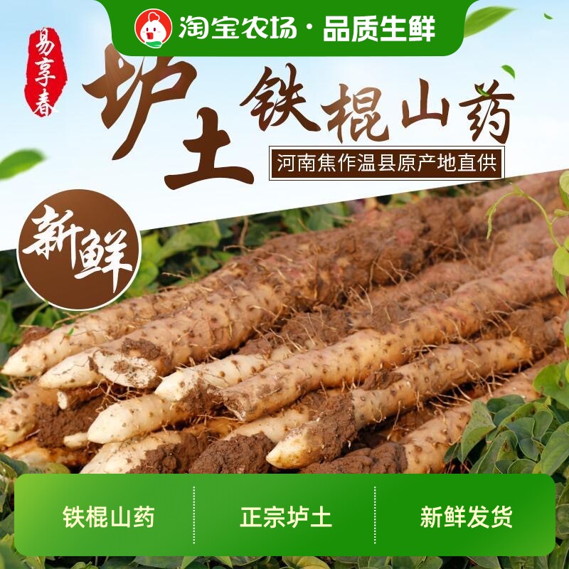 温县垆土铁棍山药正宗怀山药河南焦作温县铁棍山药新鲜淮山药当季