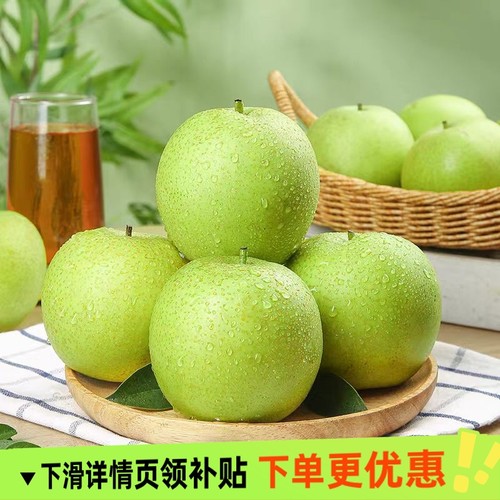 正宗砀山青皇冠梨薄皮当季新鲜水果批发整箱脆甜可口多汁梨子