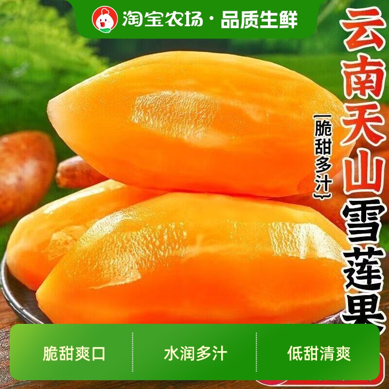 超划算云南天山雪莲果新鲜水果高原脆甜多汁清甜低糖农场食用