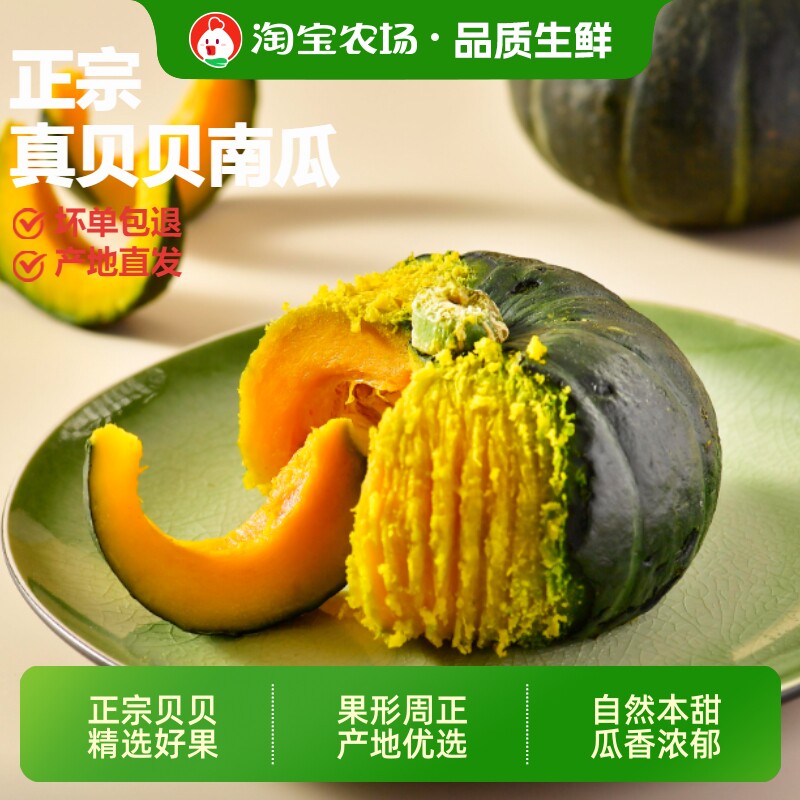 正宗贝贝小南瓜板栗味宝宝辅食绵密细腻新鲜蔬菜美食农场营养粗粮