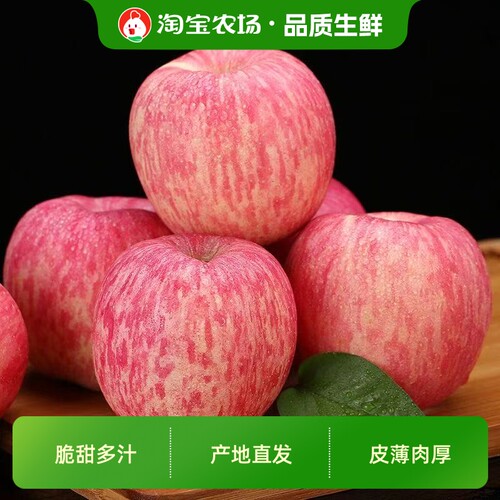 山东烟台红富士苹果脆甜当季