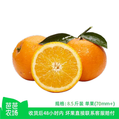【芭芭农场】国产脐橙8.5斤单果70mm+