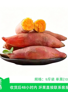 【芭芭农场】新鲜黄心龙九红薯9斤装 单果100g+