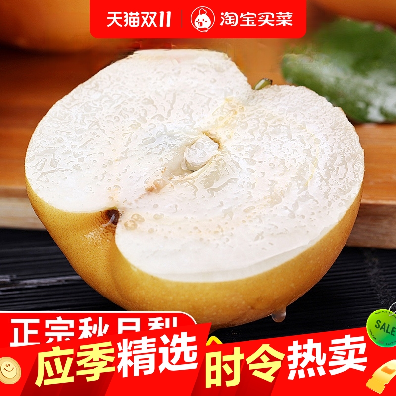 正宗莱阳秋月梨新鲜梨子脆甜当季冰糖梨雪梨蜜梨水果批发整箱