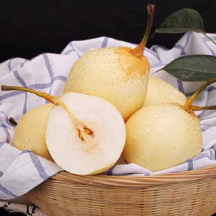 河北鸭梨新鲜水果雪梨3斤单果200g+酸甜丰富口感包邮产地直发