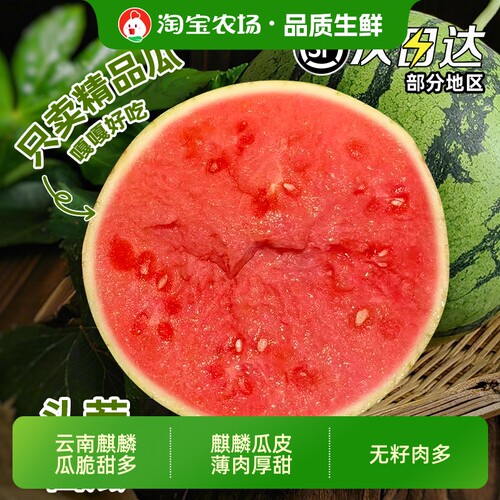 7云南麒麟西瓜水果新鲜无籽皮薄