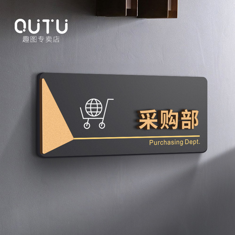 亚克力采购部标识牌子公司单位工厂部门运营部行政部企业标志定做个性