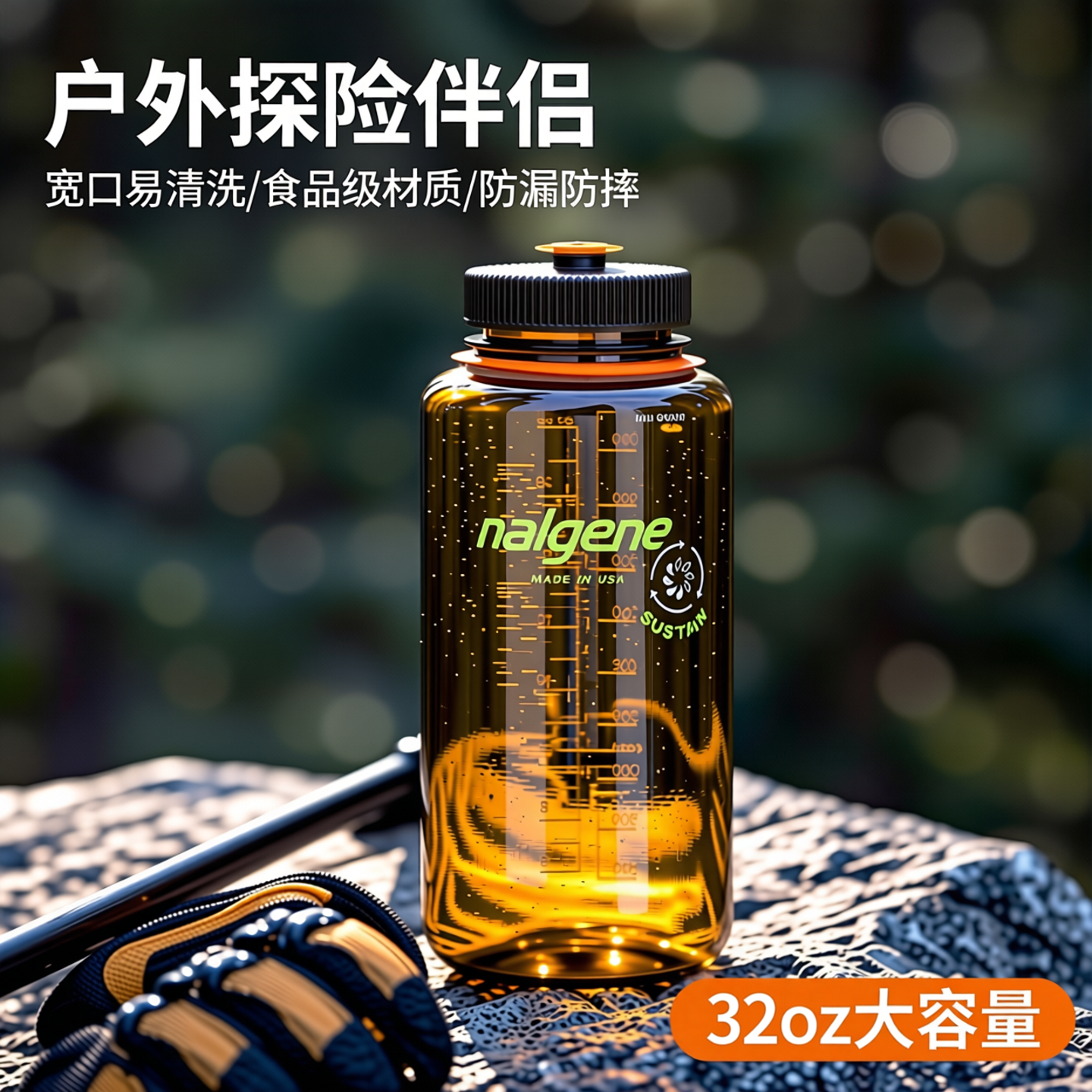 nalgene乐基因进口大容量水杯塑料户外运动健身便携耐高温水壶