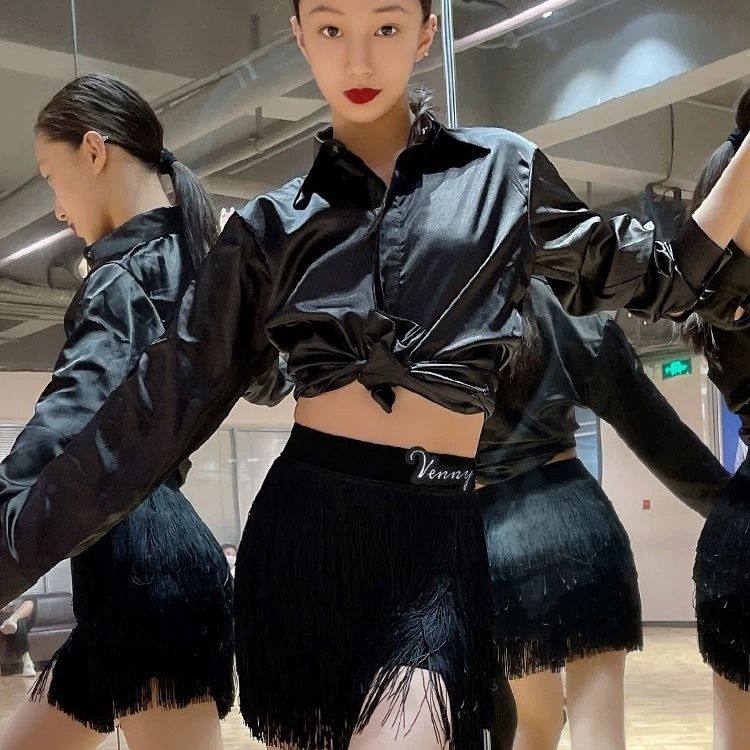 薇妮拉丁舞套装练功服分体女成年上衣衬衫外套新款舞服训练两件套,童装/婴儿装/亲子装,儿童演出服,淘宝优惠券,粉丝福利购,淘宝优惠卷