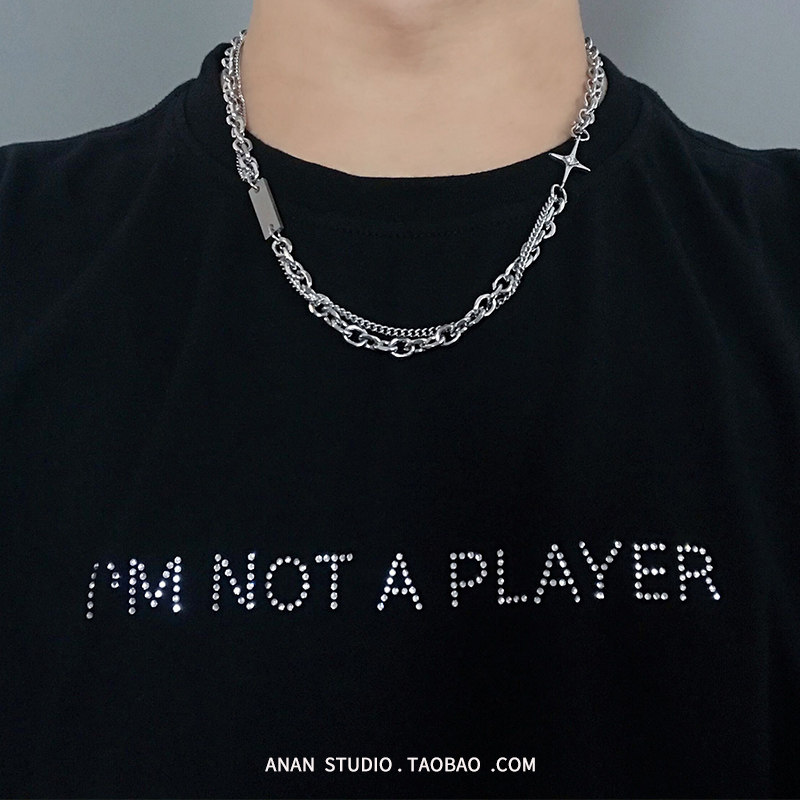 项链双层ins冷淡风个性嘻哈蹦迪