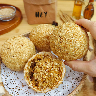 正宗传统年货大良特产糯米粉香脆皮煎堆苞谷芝麻花生椰丝送礼手信