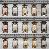 户外防水复古马灯吊灯客栈饭店工业风怀旧装 饰仿古煤油灯工程吊灯