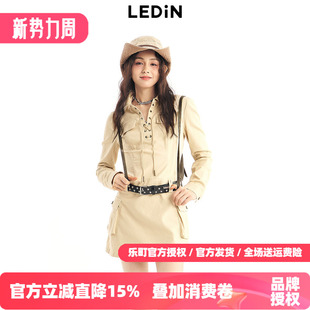 裙子C2FAE1438 新款 乐町工装 细节连衣裙女春季