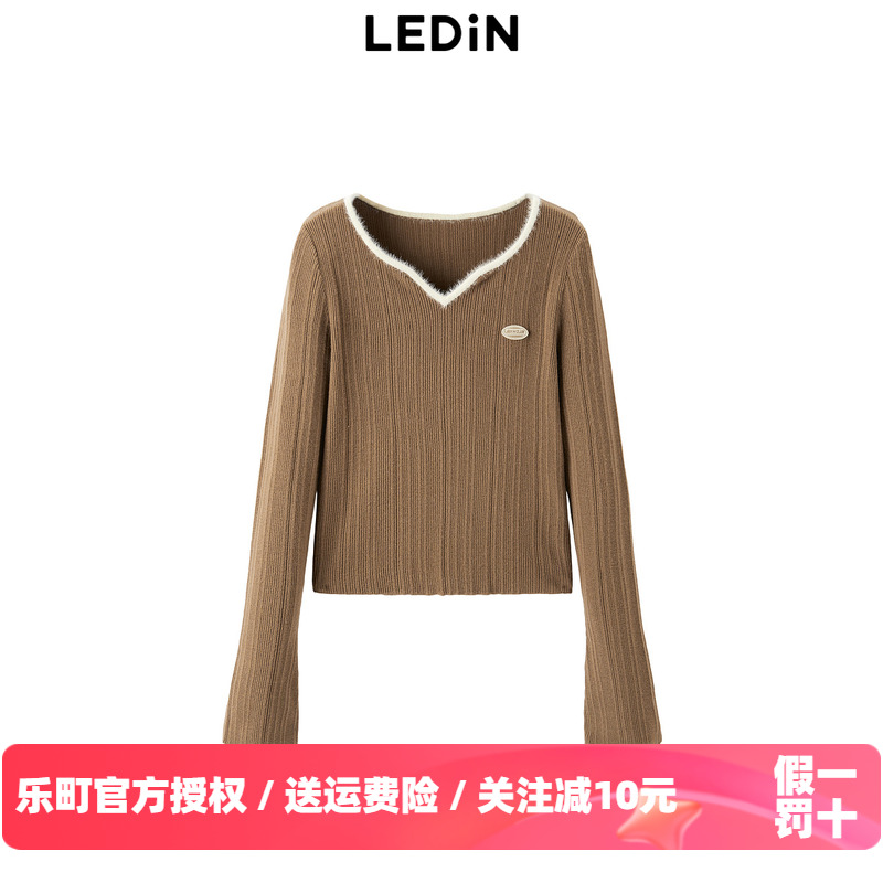 【商场同款】乐町早秋新款低领打底套衫女修身上衣C2EED4425