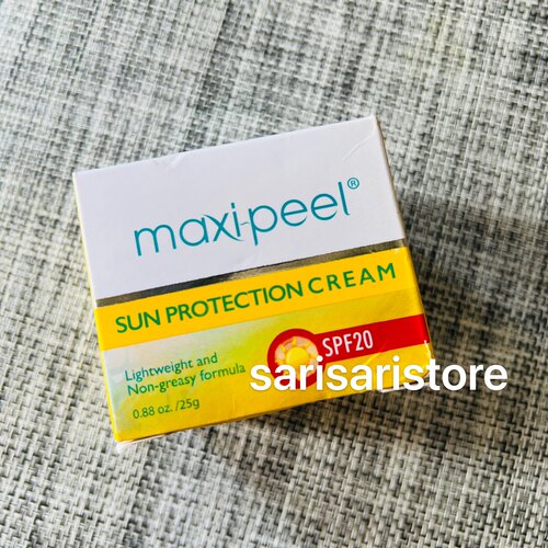 Available Philippine MAXI-PEEL sunblock cream 25g Maxipeel