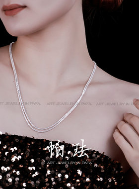 樱花银瓣】PAFA帕珐小众设计高级感樱花银瓣流光925纯银项链