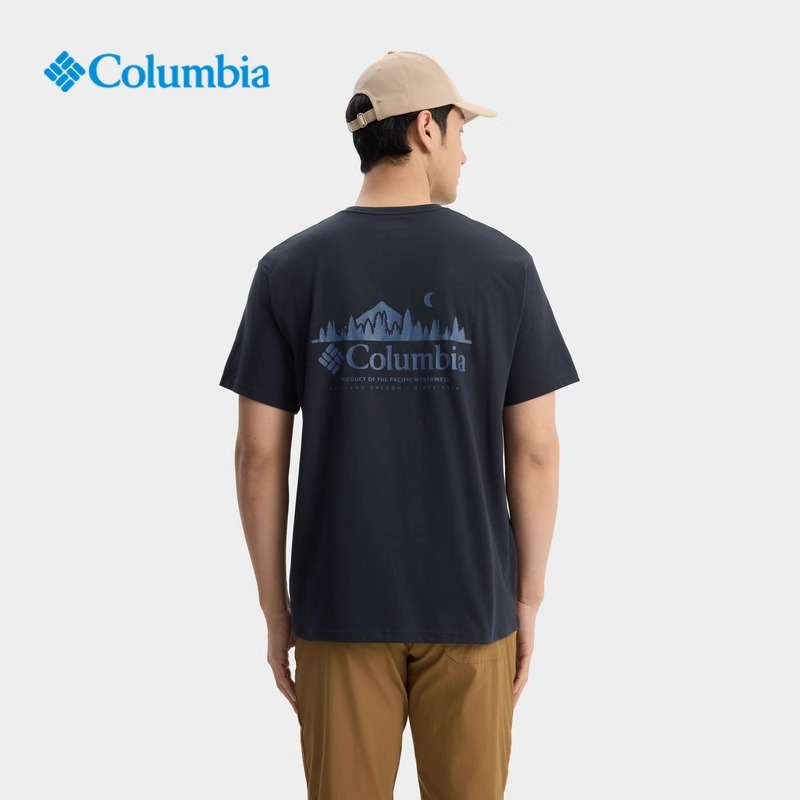 哥伦比亚户外吸湿速干短袖T恤男