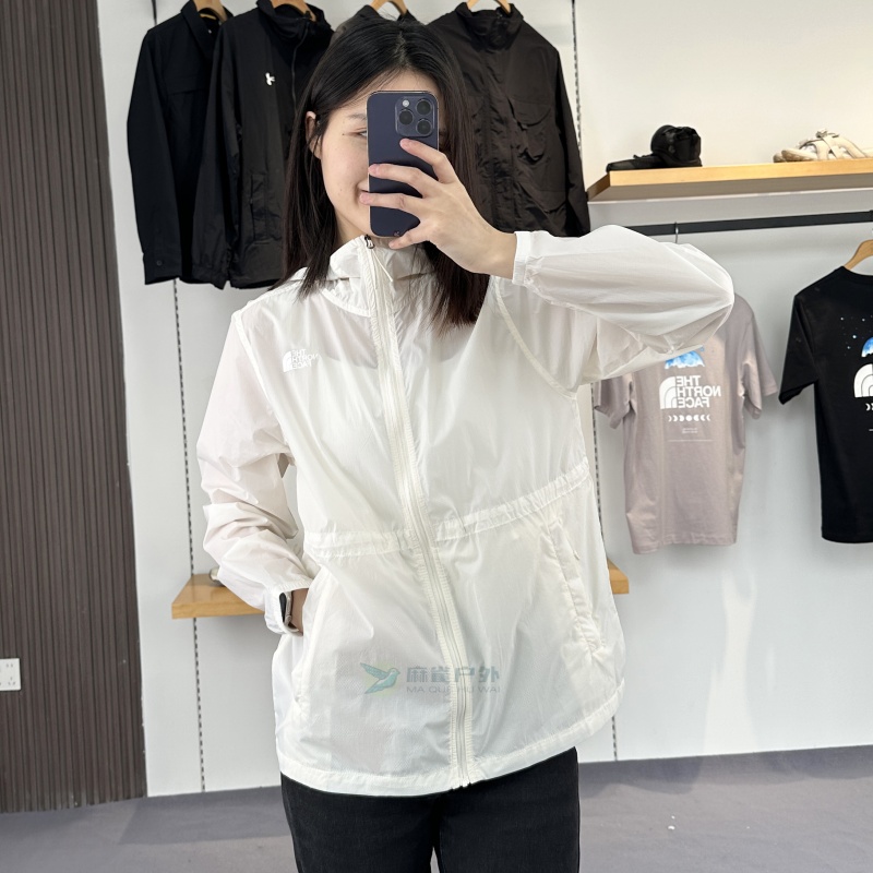 北面女士户外连帽防晒皮肤衣外套
