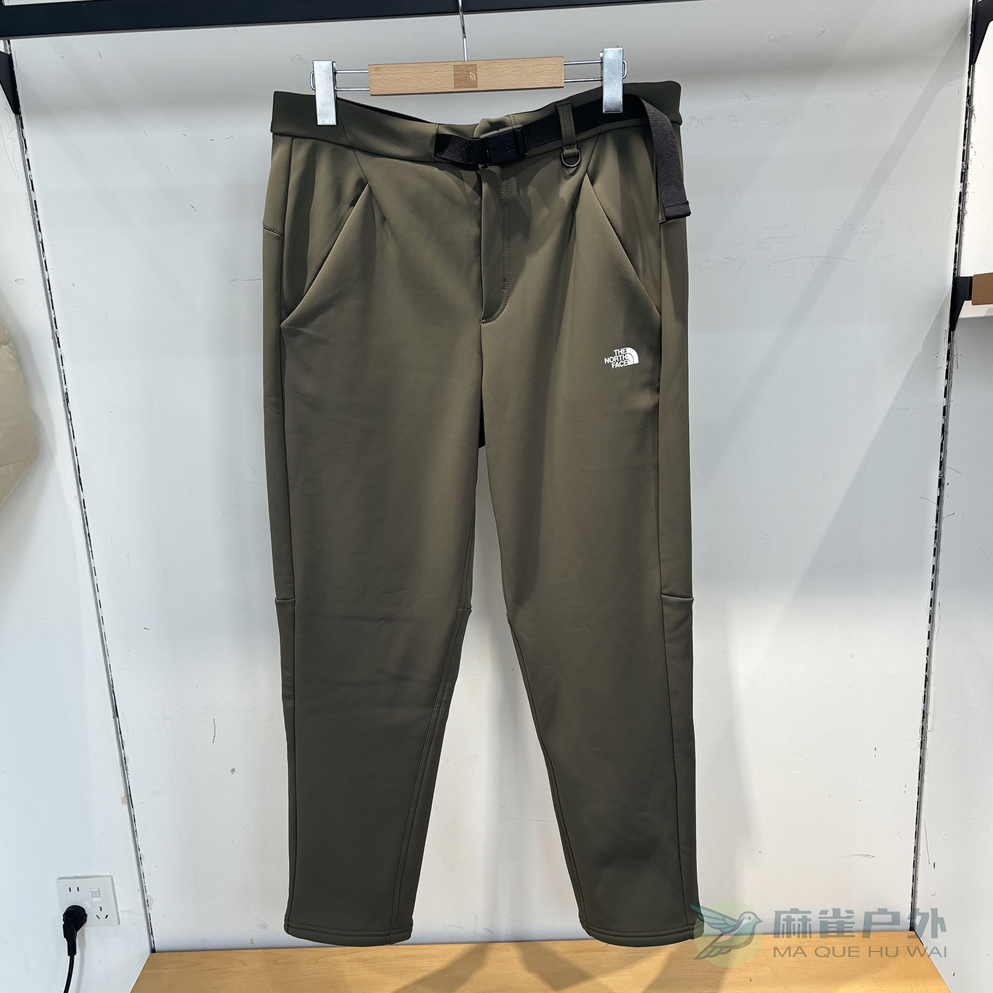 北面男士户外防泼水抓绒软壳长裤