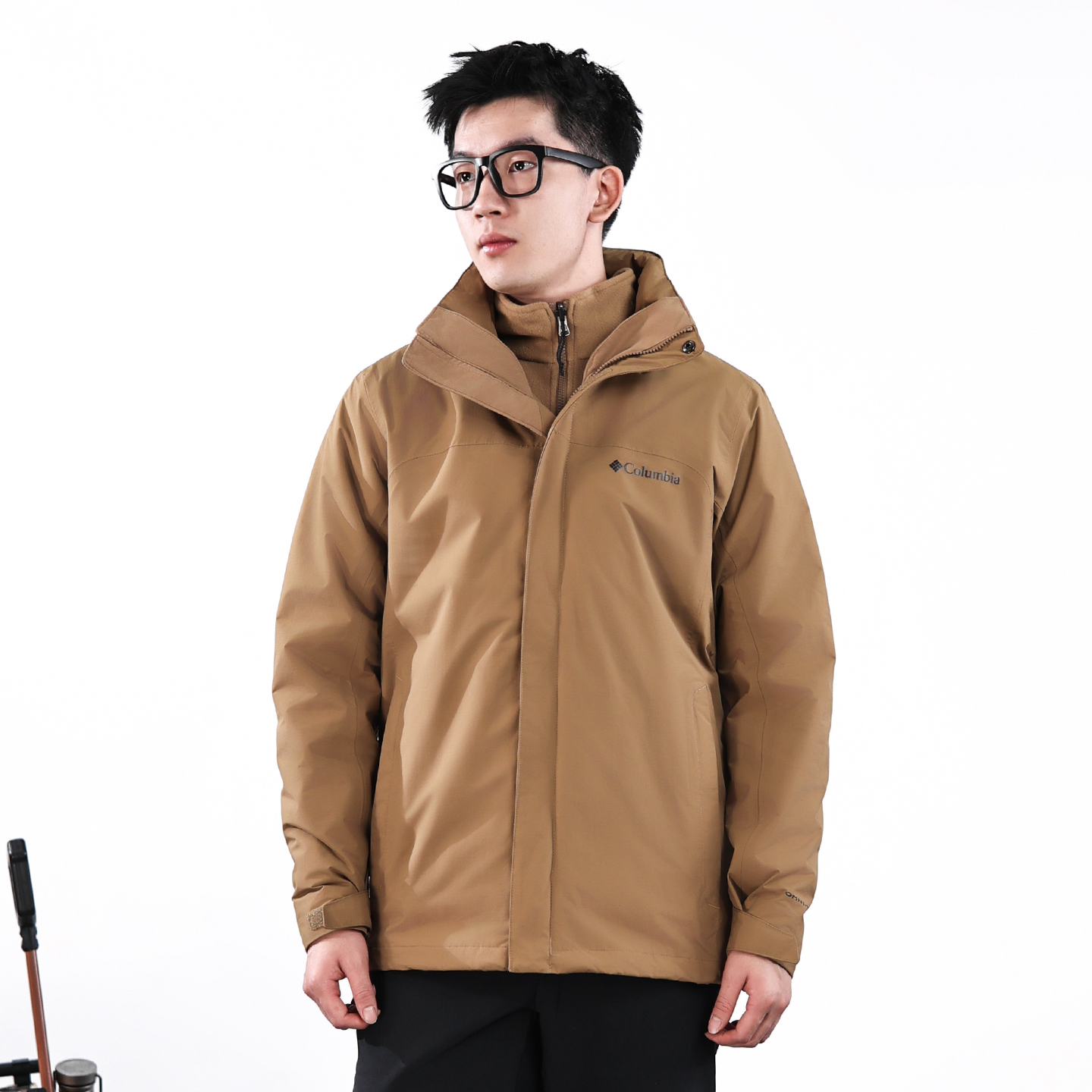 哥伦比亚户外防水男三合一冲锋衣