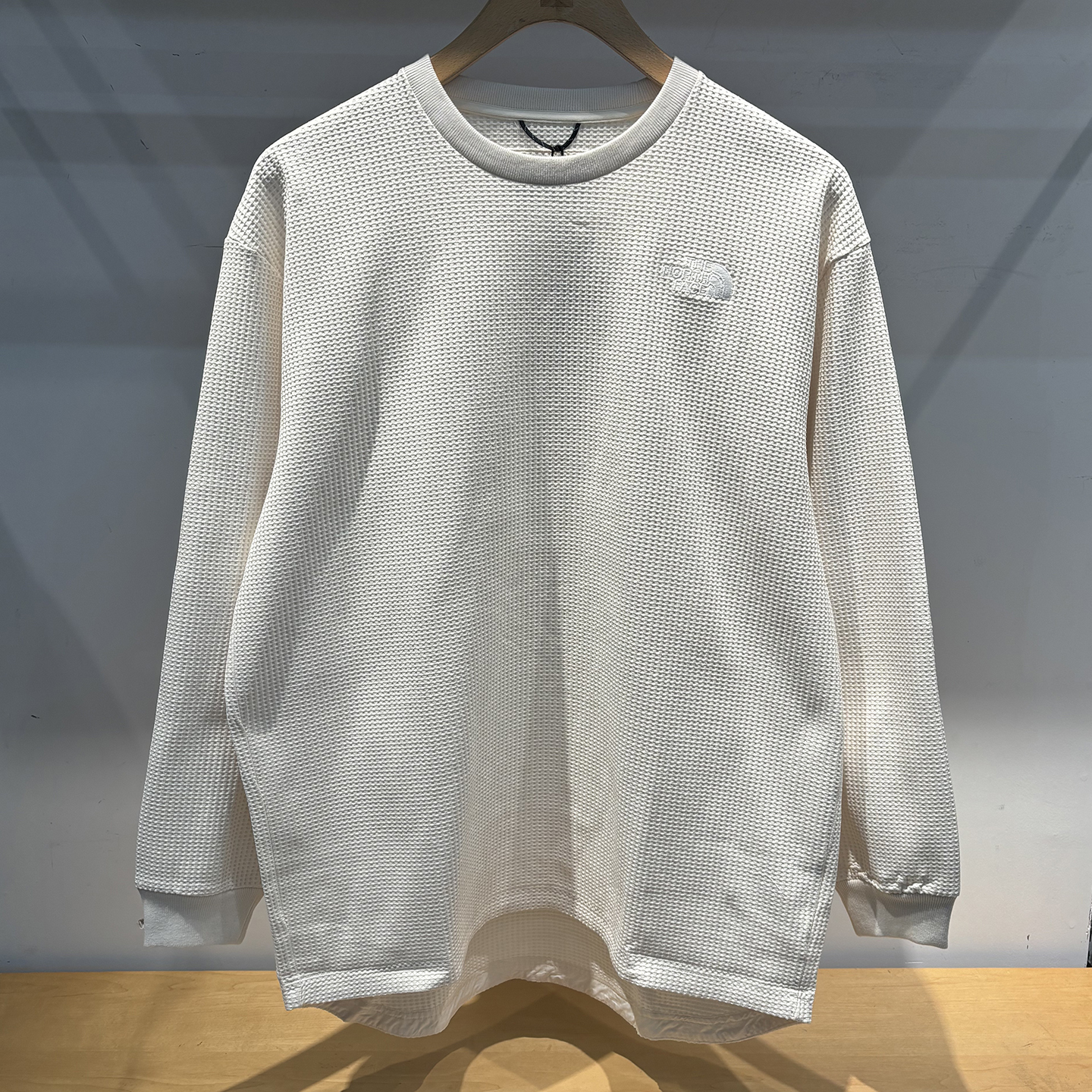 北面男户外华夫格打底长袖T恤