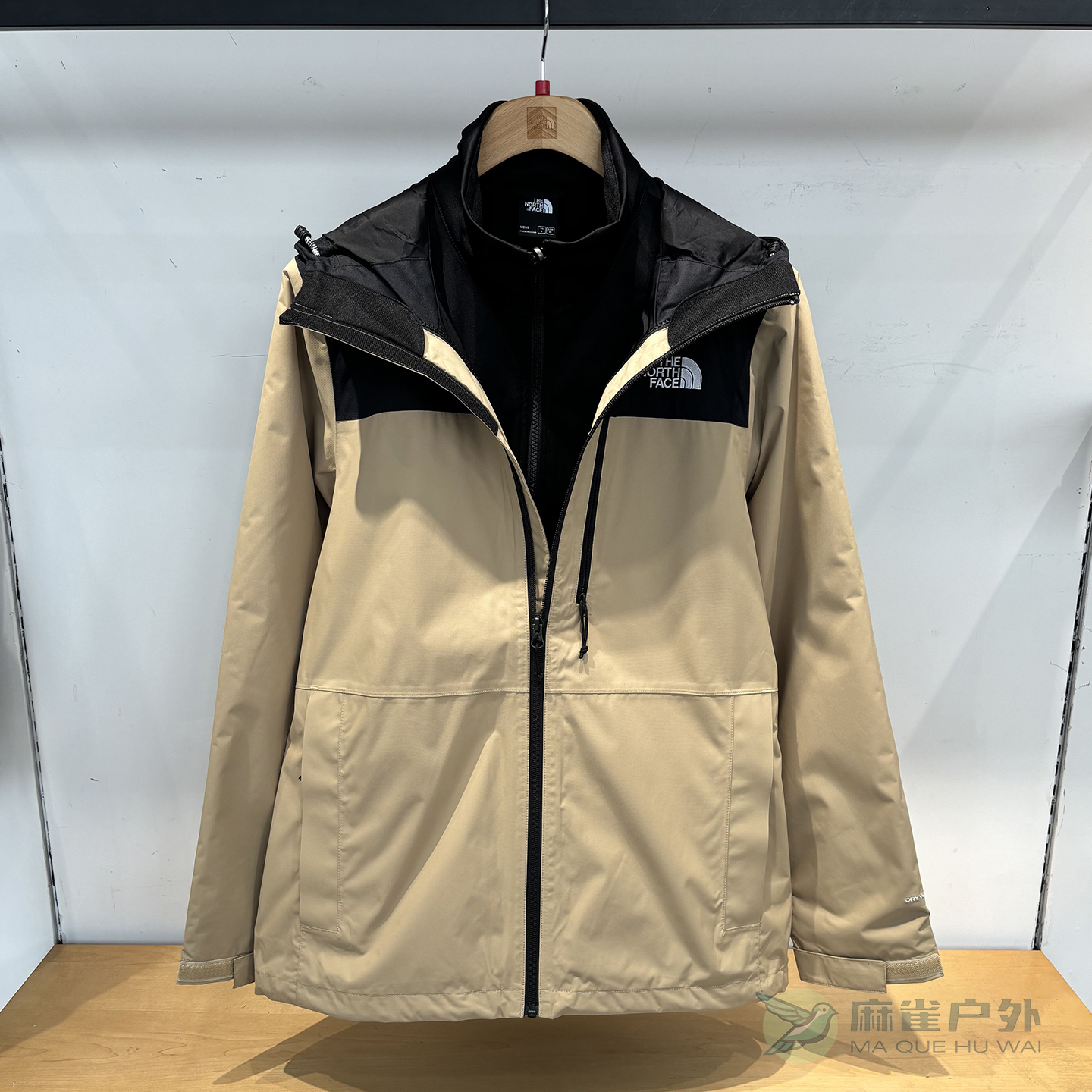 北面户外防水男三合一冲锋衣外套