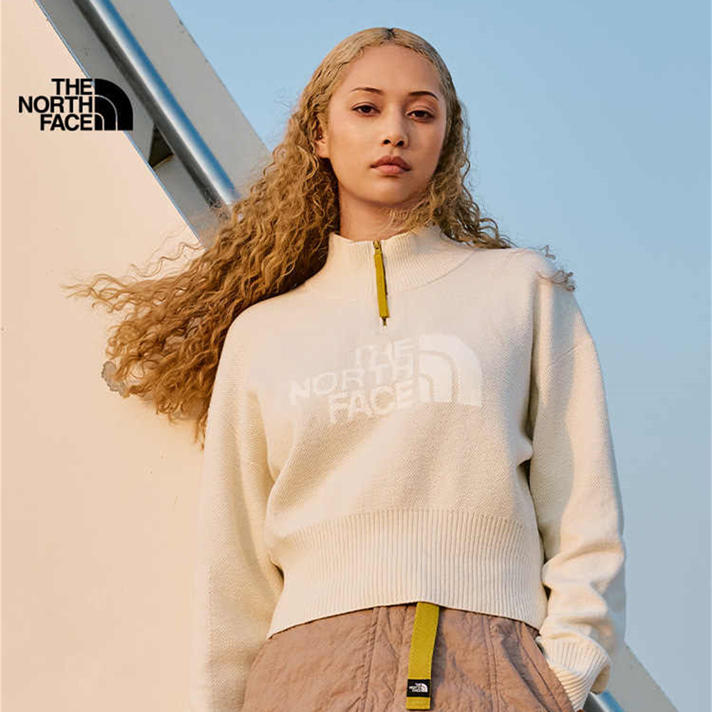 北面UE系列女士防风宽松弹力毛衣