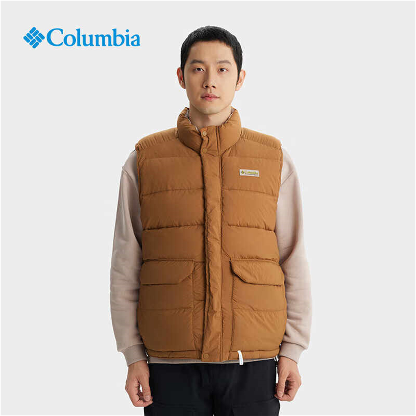 哥伦比亚男户外保暖棉服马甲背心