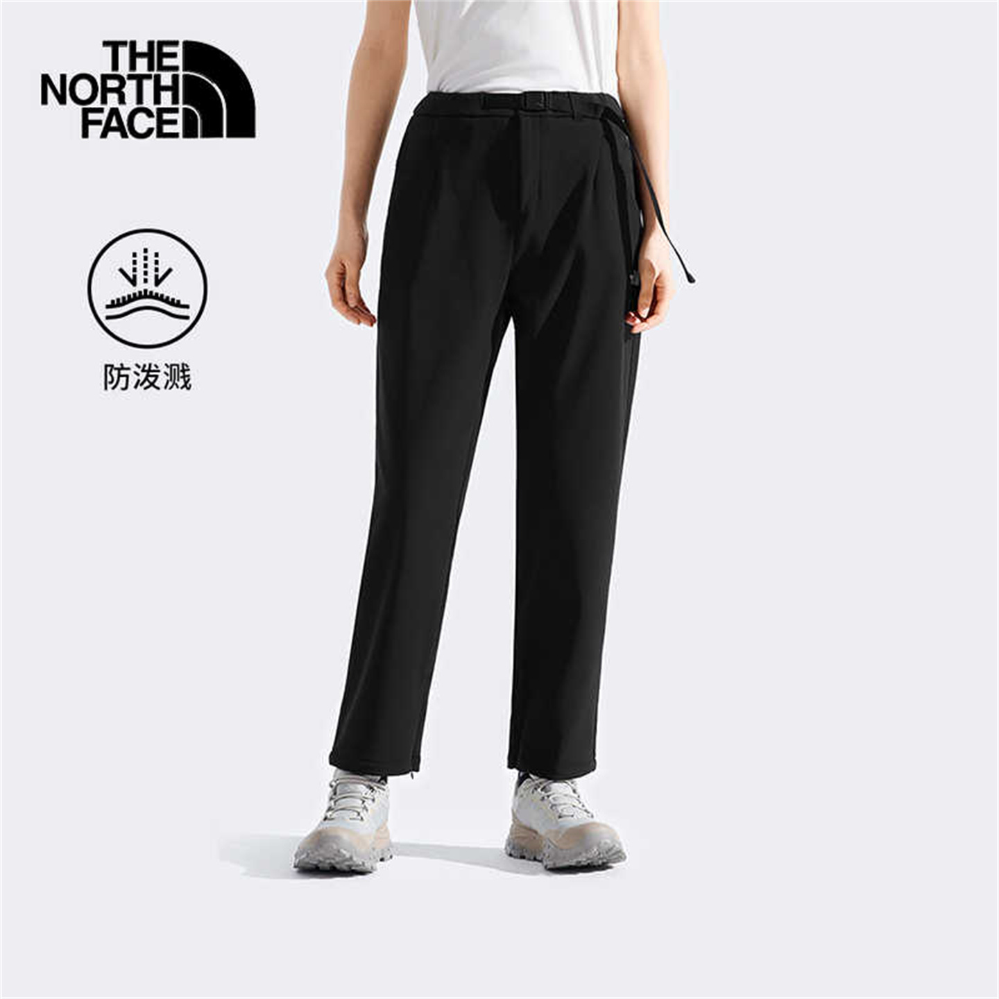 北面女户外保暖抓绒防风运动长裤