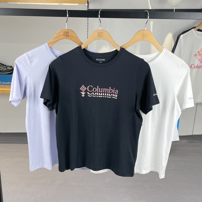 25春夏新款Columbia哥伦比亚户外运动短袖女士透气纯棉T恤|XR4400