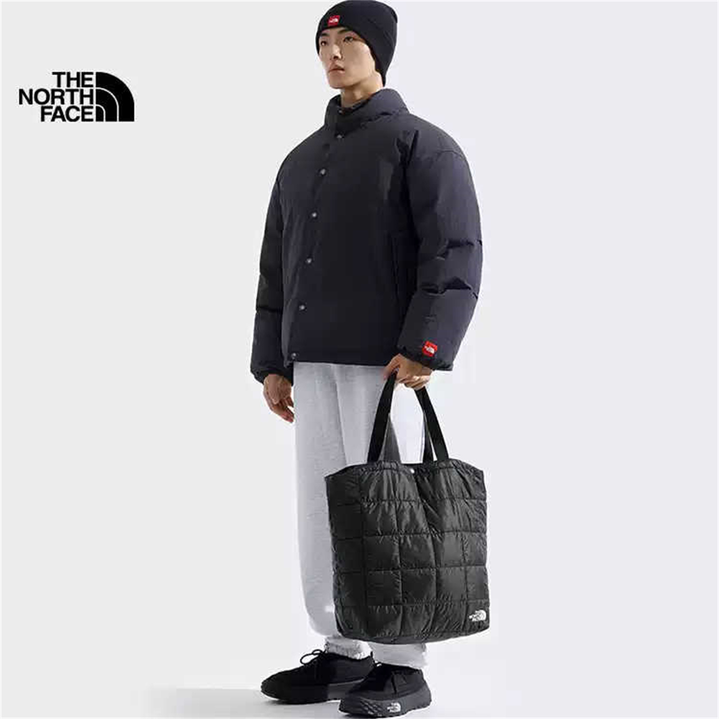 北面休闲便捷收纳单肩斜挎托特包