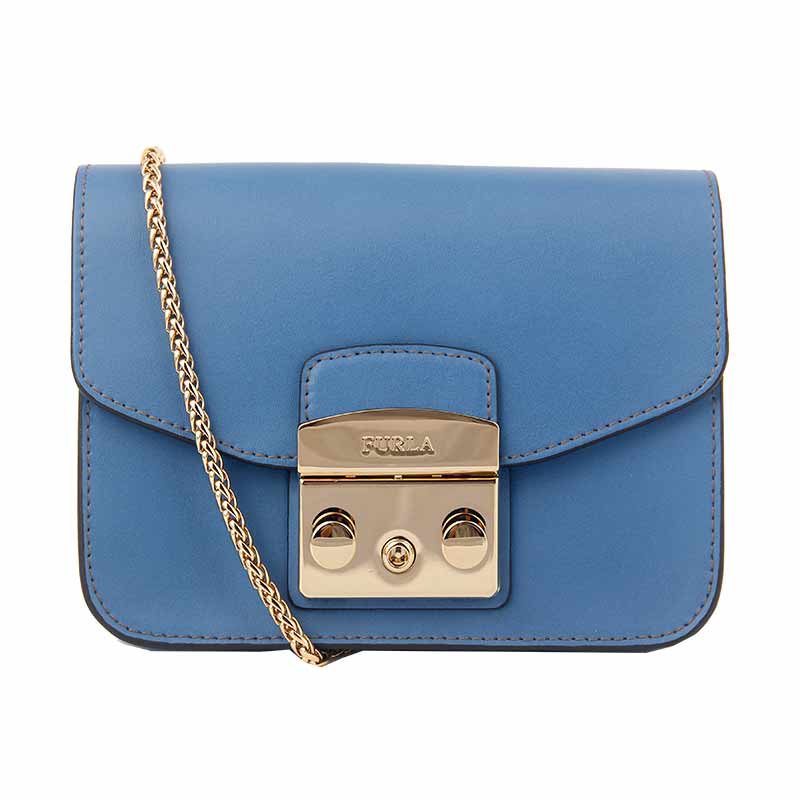 FURLA/ܽÀ2018пîʱÉÐŮʿµ¥¼çб¿çÅ®°ü½ðÊôÁ´ÌõС·½°üСÖí°ü