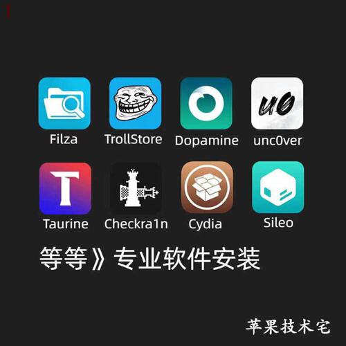 适用苹果手机iPad牛磺酸unc0ver奥德赛checkra1n多巴胺越狱cydia